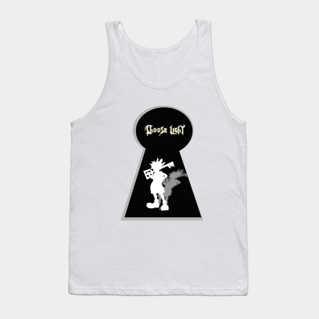 Kingdom Hearts - Choose Light Tank Top by José Ruiz